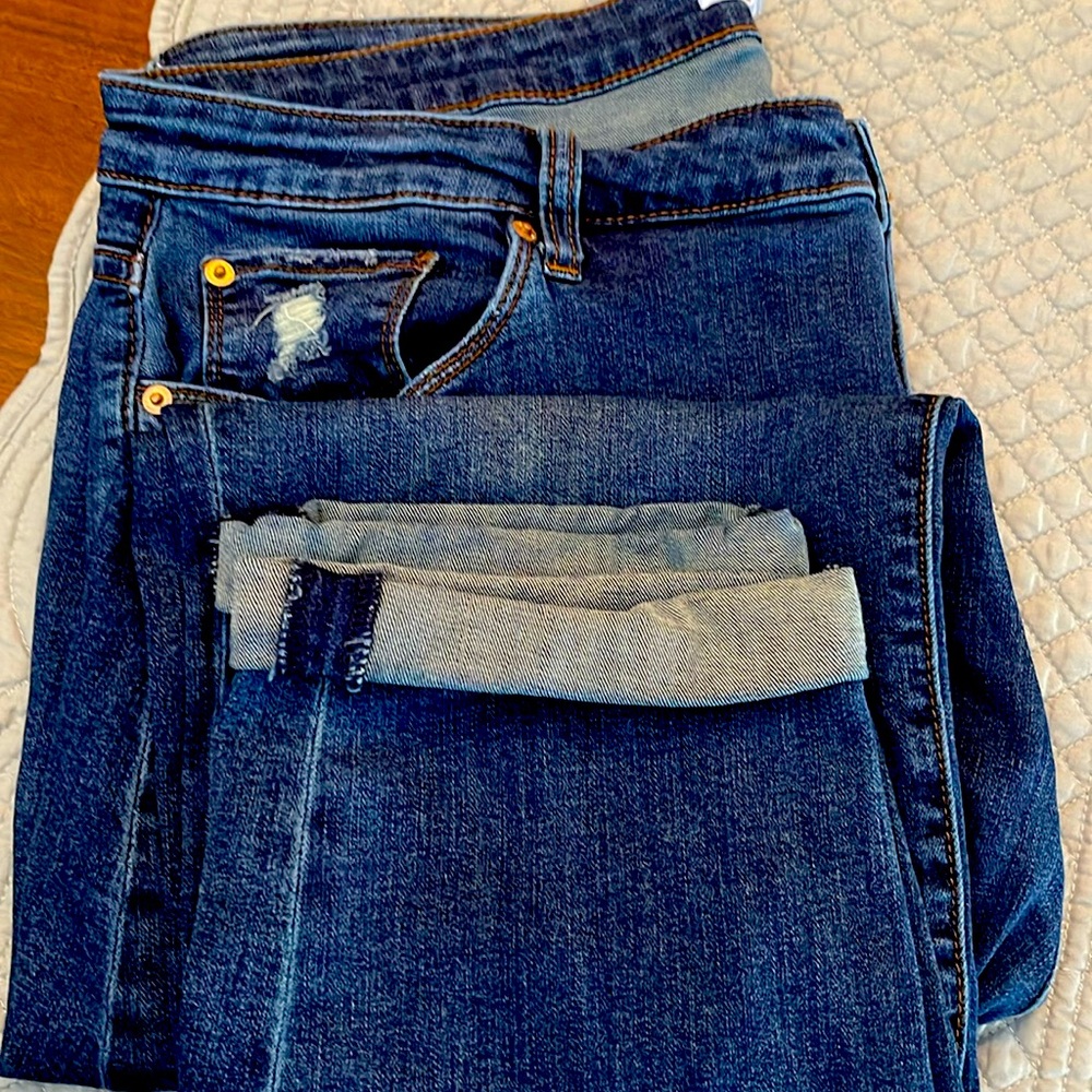 STS BLUE, Darren roll cuffed girlfriend jeans